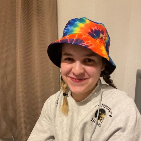 Tie Dye Rainbow Bucket Hat - Picture 3 of 3